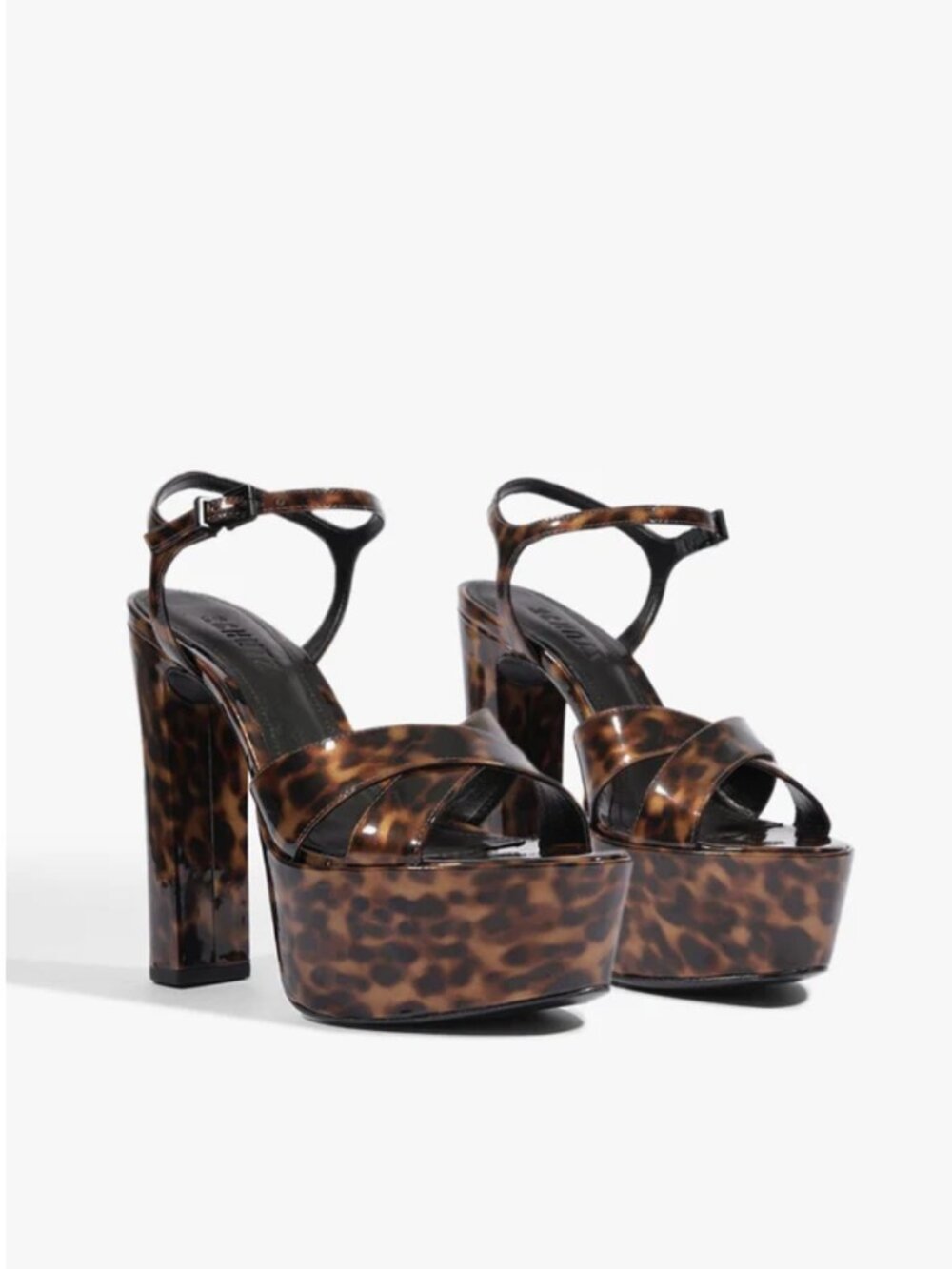 NWT NIB Schultz Kiona Tortoise Platform Stappy Sandal 8  Retail $218